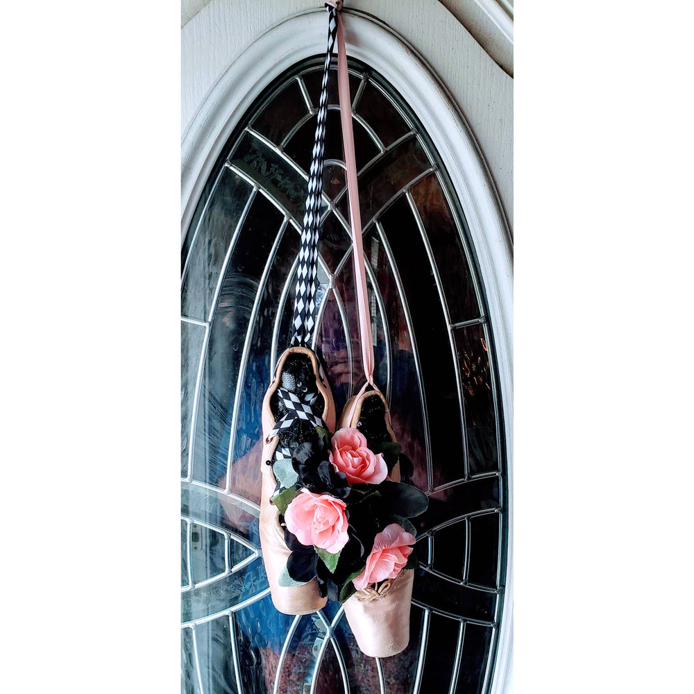 VINTAGE ballerina slippers wall hanging